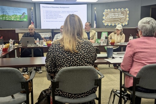 Trustees reviewed budget updates at the Jan. 15 workshop. (Jonathan Perriello/ Community Impact)