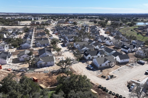 An aerial view of a neighborhood coming to Georgetown.