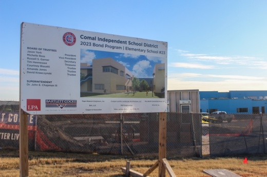 The elementary school is located within the Mayfair development—a 2,400-acre master-planned development being constructed on the north end of New Braunfels. (Amira Van Leeuwen/Community Impact)