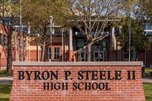 The technology department shared a presentation on campus needs, including the need for student devices at Byron P. Steele High School. (Courtesy Schertz-Cibolo-Universal City ISD)