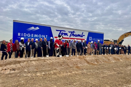 Attendees at the ground breaking