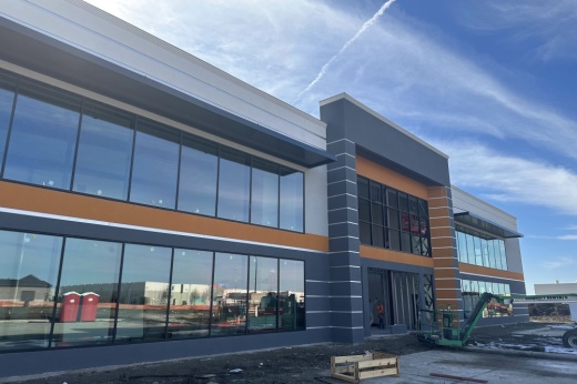 Exterior of a building under construction