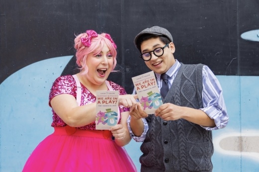 Based on Mo Willems’ award-winning “Elephant and Piggie” books, We are in a Play tells the story of Gerald the Elephant and Piggie the Pig who are invited to a party hosted by The Squirrelles—a trio of fun-loving, singing squirrels. Shows will be held from Feb. 1-March 23. (Courtesy Mewborne Photography)