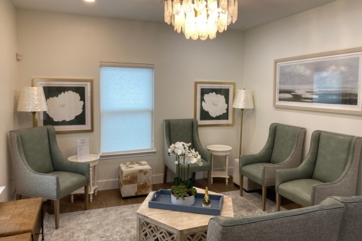 A waiting room at a women's clinic