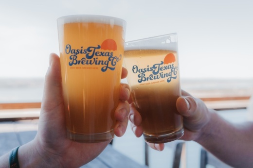 Oasis Texas Brewing offers a wide range of session beers as well as food and cocktails. (Courtesy Oasis Texas Brewing)