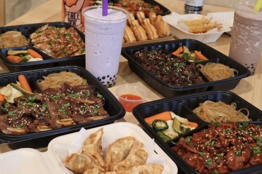several plates of Korea food on a table