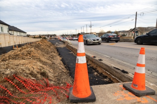 Gattis School Road is one of several streets in Round Rock's east side with road improvements under construction. (Courtesy Matthew Brooks)