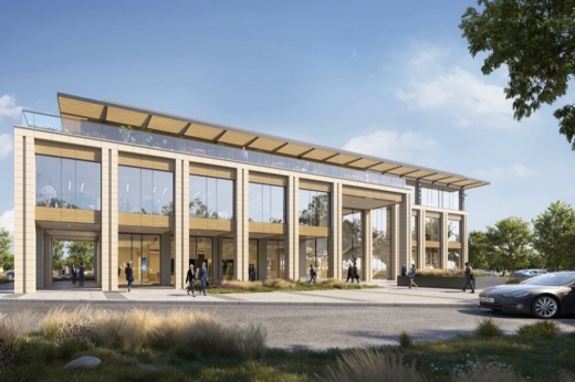 The new location will be located "just steps away" from the PGA of America Frisco Headquarters and other north Frisco developments. (Rendering courtesy Cawley Partners and Veritex Community Bank)