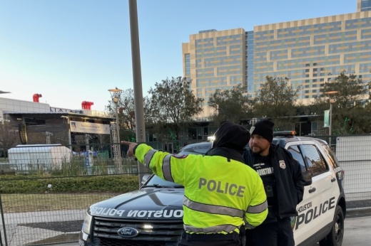 A photo of two Houston police officers.