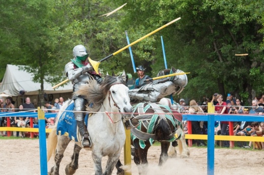 Jousting is shown from Sherwood Forest Faire