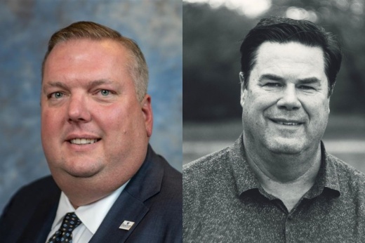 Headshots of the two men are shown.