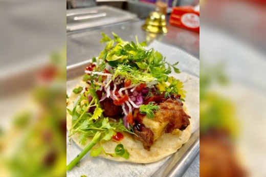 Image of a taco served by The Dream Tacos