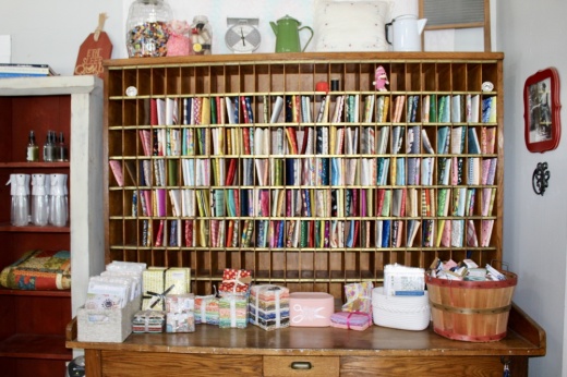 Montgomery Quilt Company offered pre-cut quilt fabric, accessories, quilt samples, and quilts rescued from antique shops. (Jovanna Aguilar/Community Impact)