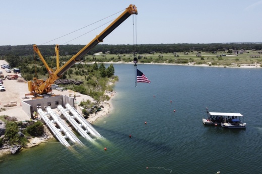 The South Lake Water Treatment Plant will use intake pumps to pull raw water from Lake Georgetown once it opens this summer. (Courtesy city of Georgetown)