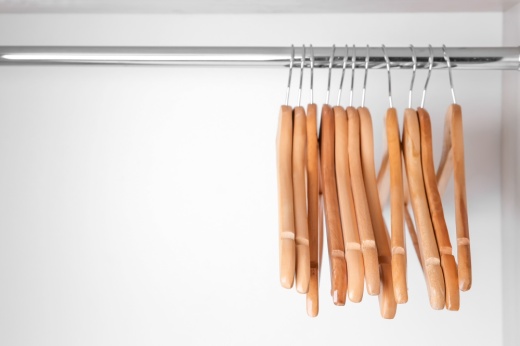 hangers in a closet