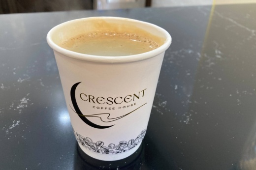 A coffee from Crescent Coffee Hosue