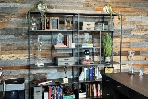 A shelf book case.