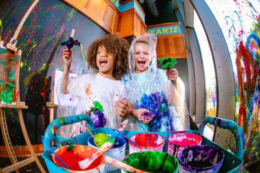 In addition to its seasonal exhibits, Camp has a splatter room and the Canteen, which sells toys, clothes and accessories. (Courtesy Camp)
