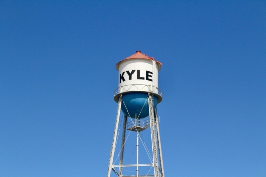 A photo of a water tower that says Kyle