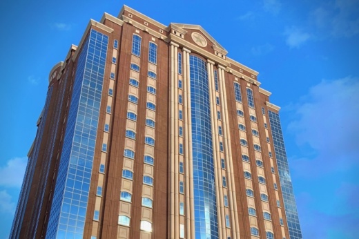 A photo of a Harris County civil courthouse in downtown Houston.