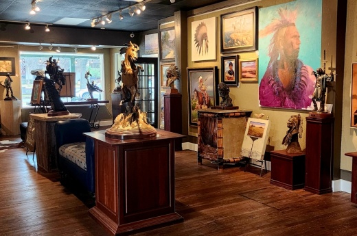 Inside of Texas Treasures Fine Art Gallery
