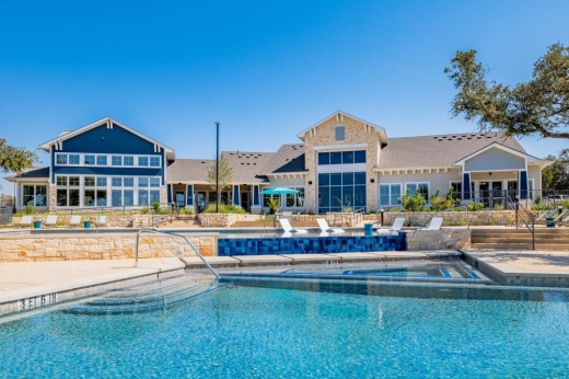 The Gabriel Georgetown offers a variety of amenities, including a fitness center with high-end equipment and a pool that overlooks the Georgetown Country Club. (Courtesy The Gabriel Georgetown)