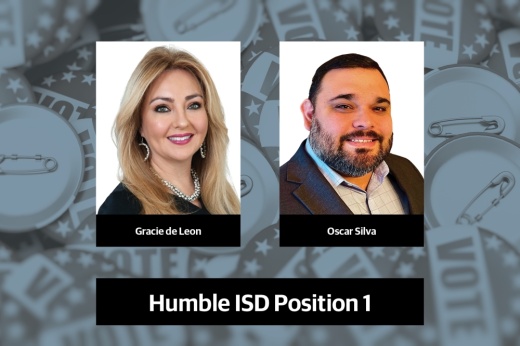 Newcomers Gracie de Leon and Oscar Silva have filed for Position 1 on the HISD board of trustees. (Martha Risinger/Community Impact)