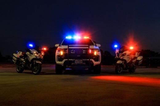 police car with lights