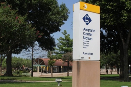 Arapaho Center Station sign
