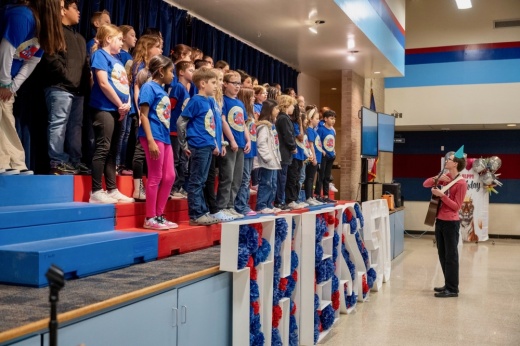 Children at Theiss Elementary celebration