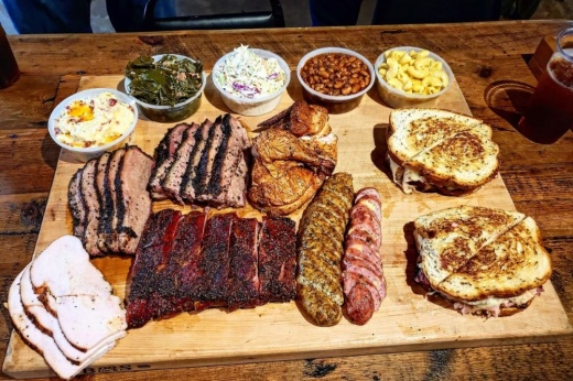 Roegels highlights that his restaurants' sausages, sandwich meats, dried meats and side orders are all made in-house. (Courtesy Roegels Barbecue Co.)
