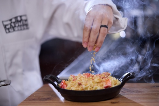 chef seasoning food