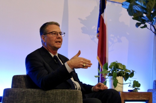 Sen. Charles Perry speaks during a conference in January.