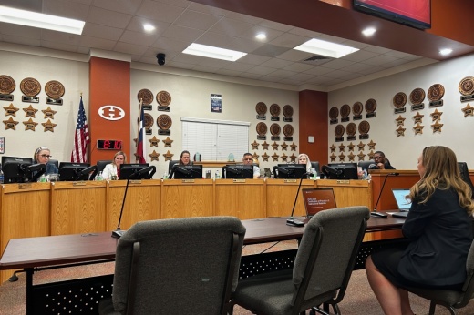 Brittany Swanson, HISD's associate superintendent of instruction and innovation, presented information about the district's plans for curriculum to be used in the 2025-26 school year. (Brooke Sjoberg/Community Impact)