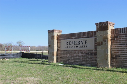 Image of the Reserve at Bear Creek development sign