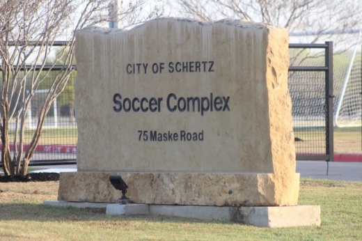The soccer complex is located at 75 Maske Road in Schertz. (Amira Van Leeuwen/Community Impact)