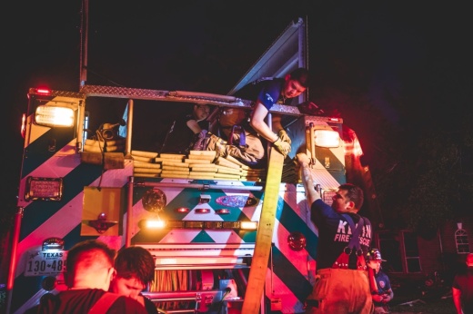 firefighters at a scene