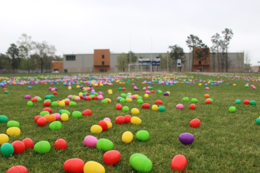 Approximately 80,000 eggs will cover the field at Don Ford Stadium during EMCID’s Eggcellent Event & Mini-Market 2025 on April 12. (Courtesy East Montgomery County Improvement District)