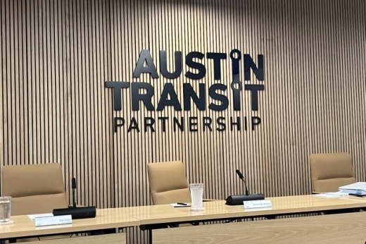 Austin's light rail project, overseen by the Austin Transit Partnership, received an award for community stewardship March. (Haley McLeod/Community Impact)