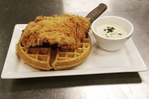 Chicken and waffles from Dream Cafe