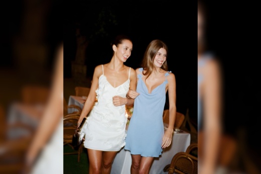An image of two models wearing the brand's clothing.