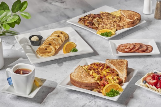 Breakfast food array