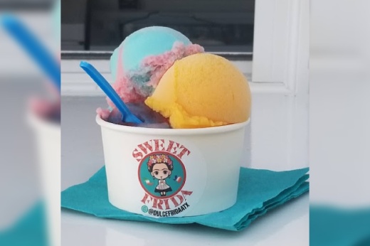 Dulce Frida serves Italian ice in flavors such as strawberry, passionfruit, mango, horchata and more. (Courtesy Dulce Frida)