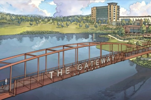 Developers described the project as “a pedestrian-oriented mixed use community with small-town charm." (Rendering courtesy of Rialto Studio)