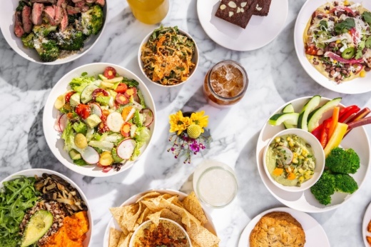 various food from Flower Child