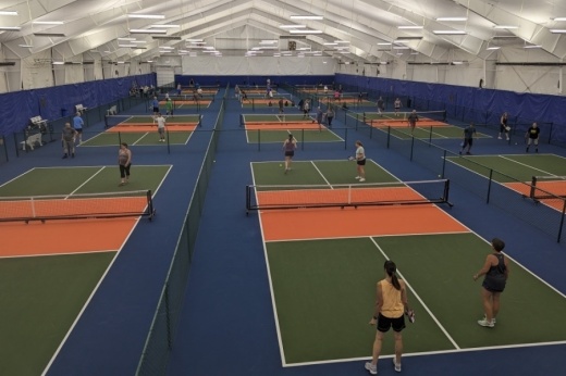Pickleball players at the Dill Dinker's Finskburg, Maryland location. (Courtesy Dill Dinkers)