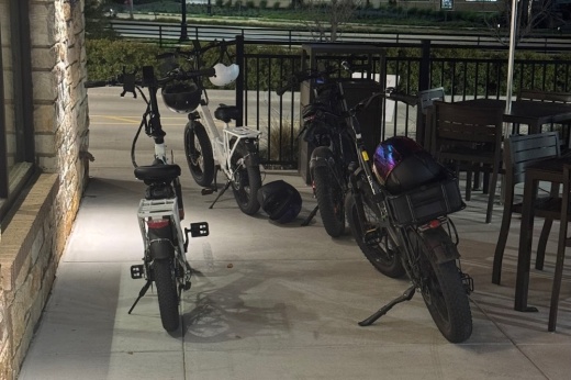 A photo of e-bikes.