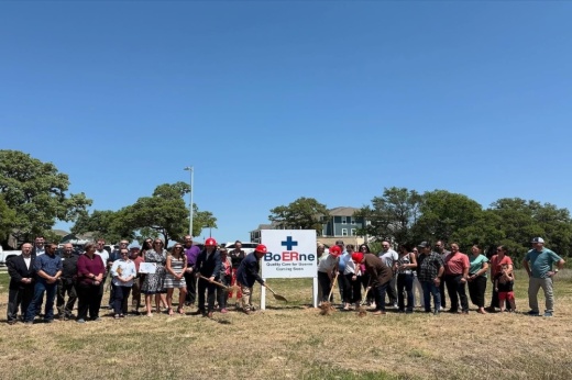 The groundbreaking ceremony for the new emergency room was held on April 14. (Courtesy Greater Boerne Chamber of Commerce)