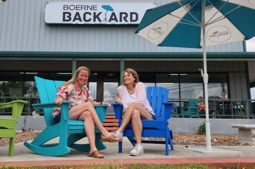 Owners Michelle Luckett (left) and Jill Lauderdale (right) opened Boerne Backyard in 2022. (Jarrett Whitener/Community Impact)