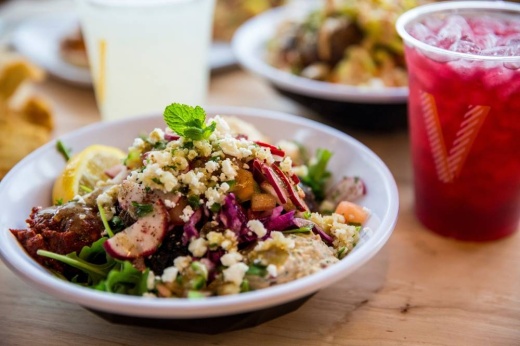 A close up shot of a Cava bowl and drink
